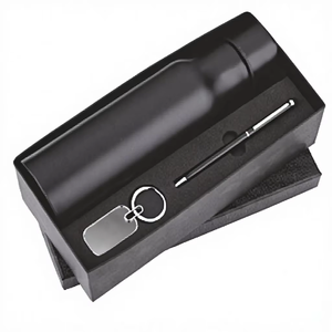 HydroX Black <b>Gift</b> <b>Set</b> SR-294 Premium Drinkware Combo Stylish Black Bottle <b>Set</b> Durable Design Ideal for Gym Office and Daily - Product Image 2