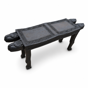 Banco Artesanal de Madera Maciza Tallado a Mano, Estilo Antiguo, para Sala de Estar, Entrada, Decoración del Hogar - Product Image 3
