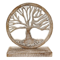 Décoration de table en bois sculpté artisanal, design moderne, gravé, en bambou écologique, statue pour anniversaire et mariage