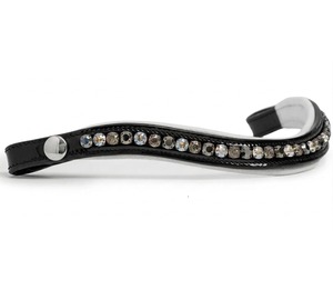 Brida de Doma Inglesa de Cuero con Pedrería, Equipo de Equitación de Cuero PU Negro - Product Image 2