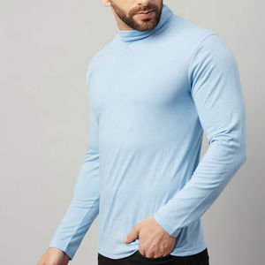 T-shirt en coton à manches longues pour homme, col rond, respirant, décontracté, streetwear, tendance - Product Image 1