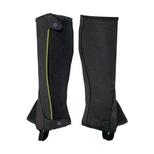 Heavy Duty Real Leather Horse Riding <b>Chaps</b> Equestrian <b>Half</b> <b>Chaps</b> Adjustable Outdoor Horseback Riding Protective Leg Wrap Gear - Product Image 1