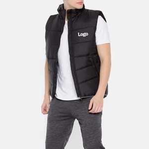 Gilet pour homme de haute qualité, 100% polyester, décontracté, respirant, léger, sans manches, fermeture éclair intégrale, col montant, poches - Product Image 2