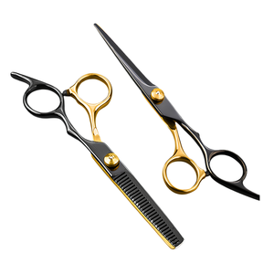 Hot Selling 440C <b>Barber</b> Scissors <b>Set</b> Hair Cutting and Thinning Shears Professional Salon Kit - Product Image 1