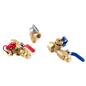 Kit Valvole di Servizio per Scaldabagno Senza Serbatoio da 3/4 Pollici (2 Pezzi) - Valvole di Isolamento PTC da 3/4" NPT per Scarico Pressione - Product Image 3