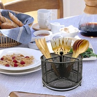 Support de rangement rotatif tendance pour baguettes, cuillères, fourchettes et couteaux – Panier de séchage pour ustensiles de cuisine