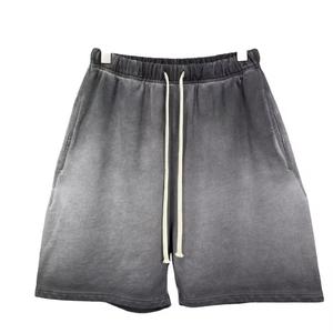 Shorts de jogging amples pour homme, 100% coton, séchage rapide, style vintage délavé à l'acide, collection été - Product Image 5