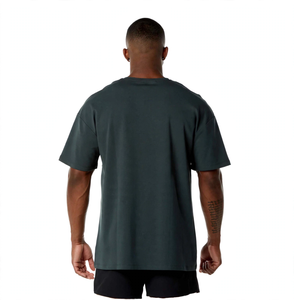 Short Sleeve <b>Men's</b> Formal O-Neck Loose Fit 100% Cotton 220g Knitted Fabric Front Logo Sports T-<b>shirt</b> Training Basketball - Product Image 3