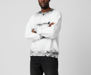 Autumn ODM Sun Fade Design Fleece Long Sleeve Premium Cotton Knitted Wholesale Price Custom Printed Men's <b>Sweatshirt</b> - Product Image 6