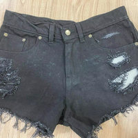 Shorts de Mezclilla para Mujer, Diseño Moderno, Secado Rápido, Cintura Media, Transpirables, Estilo Desgastado