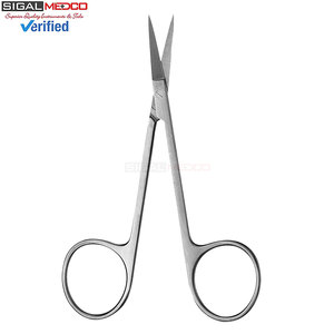 กรรไกรตัดเส้นเลือดแบบตรง 11.5 ซม. / 4.5 นิ้ว สแตนเลสสตีล เครื่องมือผ่าตัดขนาดเล็กแบบแมนนวล ความแม่นยำสูง ได้รับการรับรองมาตรฐาน CE - Product Image 1