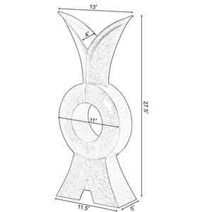 Vase de sol en bronze contemporain doré, fait main avec finition dorée texturée, sculpture décorative - Product Image 4