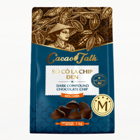 Ingrédients alimentaires pour boulangerie, biscuits et gâteaux : Pépites de chocolat noir composées, cacao 1KG, HALAL, emballage personnalisé, marque, approvisionnement à l'étranger