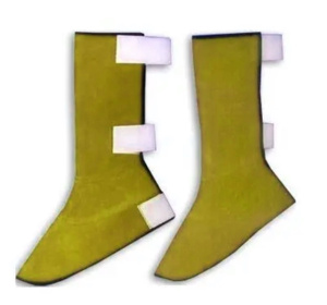 Protège-jambes en cuir de vachette résistant au feu de haute qualité, couvre-chaussures de soudage, chaussures de sécurité industrielles écologiques pour le soudage - Product Image 2