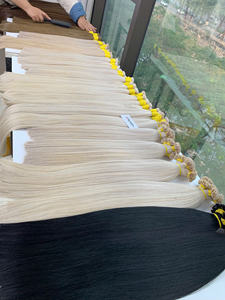 Extensions de cheveux humains vierges crus vietnamiens en vrac de qualité supérieure couleurs claires super doublement étirées soyeuses sans perte - Product Image 4