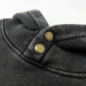 Sudadera con Capucha Oversize para Hombre al por Mayor, de Color Liso, Forro Polar, Estilo Casual para Otoño, Ajuste Regular, Diseño con Bolsillos Tejidos - Product Image 5