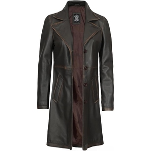 Abrigo Largo Clásico de Cuero Genuino para Mujer – Chaqueta Larga de Moda Premium - Product Image 2