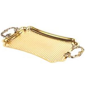 Plateau de service en laiton de qualité supérieure, décoratif, doré, pour la présentation des aliments dans les restaurants, les hôtels, les banquets, les mariages, les fêtes et à la maison. - Product Image 4