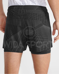 FlexCore Dual Layer Training Shorts Athletic Running Shorts with Compression Liner <b>Stretch</b> Fitness Wear - Product Image 3