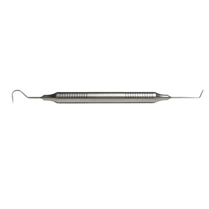 Puntas de exploración dental de doble extremo 23-6, de acero inoxidable templado con resorte, reutilizables, rectificadas manualmente, de alta tolerancia, color plata. - Product Image 2