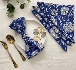 Servilletas de tela de algodón lavables con estampado floral ligero, mantelería para comidas diarias, fiestas, eventos, reutilizables, suaves, juego de mantelería para el hogar. - Product Image 6