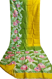 Sari de Seda Floral con Blusa para Mujer, Traje Tradicional Indio, Pakistaní y de Bangladesh, para Bodas y Fiestas - Product Image 4
