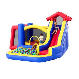 Château gonflable de haute qualité pour l'extérieur, 131x133x91 pouces, aire de jeux, trampoline, trampoline à sauter, toboggan pour la famille - Product Image 1