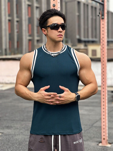 MILIENZ SPORTS APPAREL Camisetas sin mangas de cuello alto para hombre, 100% algodón, corte formal, longitud regular, estilo vintage lavado - Product Image 3