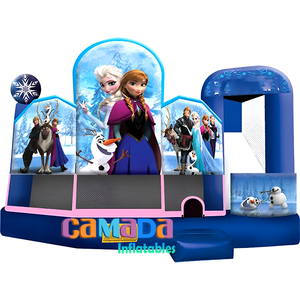 <span class=keywords><strong>Frozen</strong></span> 5 en <span class=keywords><strong>1</strong></span> Bounce House Combo Alquiler y tobogán Jumping Castle para niños Inflable <span class=keywords><strong>Frozen</strong></span> Combo - Product Image 2