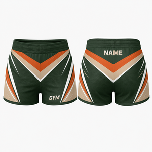 Shorts de sport pour femmes, couleur unie, taille haute, cordon de serrage, respirant, en spandex, séchage rapide, coupe régulière - Product Image 1