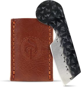 Cuchillo de Bolsillo Popular Hecho a Mano de Acero de Damasco para Camping, con Llavero, Tamaño Mini, OEM Disponible - Product Image 2
