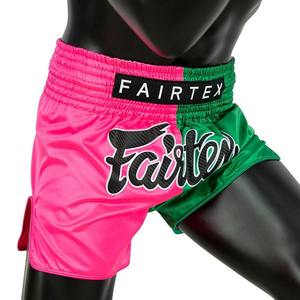 Pantalones Cortos de Boxeo Fairtex Personalizados en Rosa y Verde, 100% Poliéster, Pantalones Cortos de Boxeo MMA, Pantalones Cortos de Muay Thai Fairtex - Product Image 4