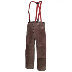 Premium Cowhide <b>Split</b> Leather Welding <b>Trouser</b> Custom Design Industrial Safety Clothing Fire Resistant CE Certified Heat - Product Image 4