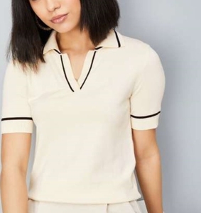 Polo vierge pour femme en coton peigné 200 g/m², durable, double couture, confortable, polyvalent, idéal pour le quotidien - Product Image 1
