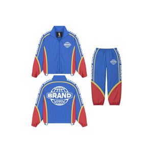 Wholesale Custom Logo <b>Y2K</b> Oversized <b>Tracksuit</b> Set Men Women Streetwear Windbreaker Jacket and Pants Casual Sportswear - Product Image 3