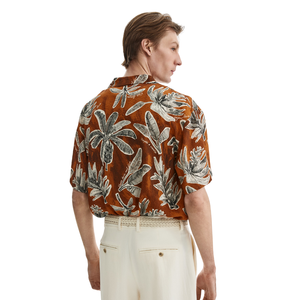 Camisa Ligera de Muselina para Hombre, Corte Relajado, Manga Corta, Casual, Transpirable, con Botones al Frente, para Verano, Playa, Vacaciones, Uso Diario - Product Image 2