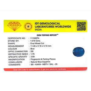 Loose 5.9 Carat Royal Blue Sapphire Gemstone-20mm Round for Fine Jewelry - Product Image 4