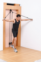 Poulie d'épaule ALLWINWIN SHP01 - 4 points fixes pour exercices de porte, thérapie physique des bras