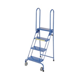 Wholesale Dup_LP0100 4-<b>Step</b> Locking <b>Folding</b> Rolling <b>Ladder</b> for Material Handling Equipment - Product Image 1