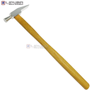 Marteau pointu large Niethammer avec tête en acier inoxydable et manche en bois, instruments professionnels de laboratoire dentaire, orthodontie - Product Image 3