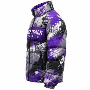 Breathable Stand Winter Puffer Jacket for <b>Men</b> Front Logo 100% Polyester Eco-Friendly Low MOQ Best Selling Made Pakistan for - Product Image 3