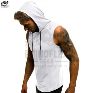 Nouveau design de débardeur à capuche sans manches pour homme, vêtements de sport, idéal pour l'été, meilleur prix, séchage rapide, débardeur pour homme en vente - Product Image 2