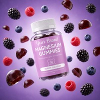 Gomitas de Magnesio de Marca Privada OEM con Sabor a Bayas Mixtas, Sin GMO y Sin Gluten, para la Relajación Muscular y el Apoyo al Estilo de Vida Activo
