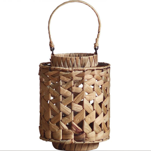 Lanterne en jacinthe d'eau tissée à la main, matériaux naturels rustiques, design élégant, lanterne décorative écologique pour la décoration de la maison, style bohème - Product Image 1