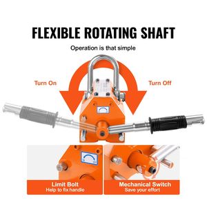 Aimant de levage en acier néodyme haute capacité, force de traction 4400lbs/2000kg, facteur de sécurité 2.5, élévateur magnétique à dégagement permanent - Product Image 5