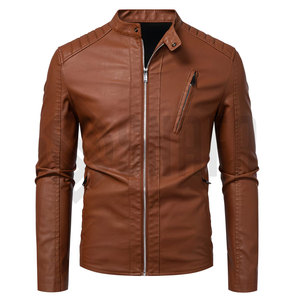 Custom <b>Leather</b> <b>Jacket</b> for <b>Men</b> Factory Price New Fashionable Design <b>Men</b> <b>Leather</b> <b>Jacket</b> Premium Fashion Wear Winter Zipper Style - Product Image 1