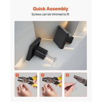 Boutons de meuble en alliage de zinc noir, poignées carrées de 1,18 pouce pour tiroirs de cuisine, placards et commodes, quincaillerie de meubles