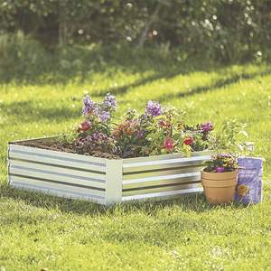 Bac à jardin surélevé hexagonal, bacs à jardin en métal pour l'extérieur, pour légumes, grand bac à plantes galvanisé, décoration minimaliste pour la maison, GB024 - Product Image 6