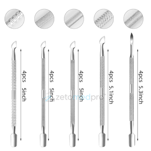 Empujador de Cutículas de Lujo de Acero Inoxidable, Herramienta Avanzada para el Cuidado de las Uñas, Removedor de Cutículas, Herramienta de Calidad Profesional - Product Image 3