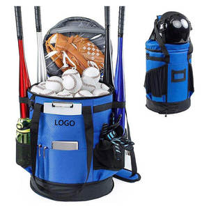 <b>Baseball</b> Backpack With <b>Bat</b> Holder Blue And Black Durable Sports Bag For Training Gear Storage - Product Image 5